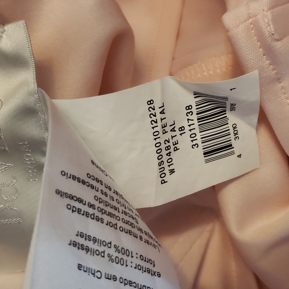 David's Bridal Blush Bridesmaids Formal Strapless Dress Woman Size 18 - Picture 7 of 7